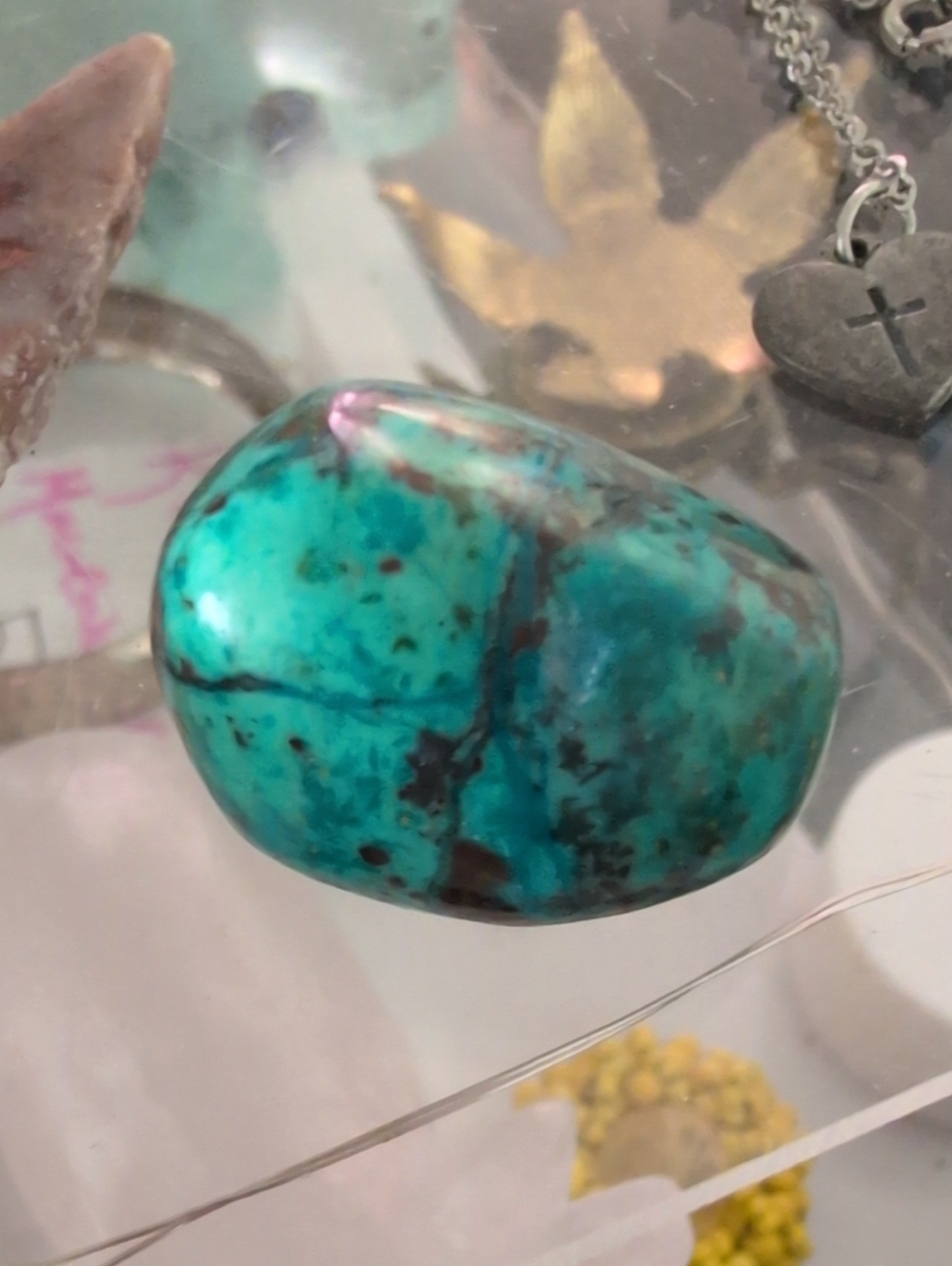 Chrysacolla Raw Tumble With Copper